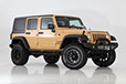 lifted JK Wrangler 2014 Dune color with Atlas bumpers from DSI