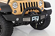 lifted JK Wrangler 2014 Dune color with Atlas bumpers from DSI