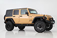 lifted JK Wrangler 2014 Dune color with Atlas bumpers from DSI