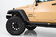 lifted JK Wrangler 2014 Dune color with Atlas bumpers from DSI